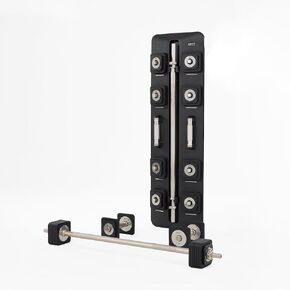 DHT Dumbbell Barbell Sets with Rack, Free Weights Dumbbells Set All-Purpose Fitness, Anti-Rolling, Weights Set for Home, Gym, Office, Wall-Mounted, 2.2-50 lbs, 1 Set / 2 in 1