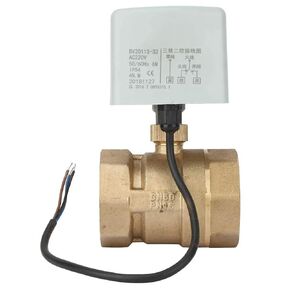 Motorized Ball Valve,AC220V DN50 2 Inch 2-Way 3-Wire High Strength Brass Electric Motorized Ball Valve Threaded Valve Actuator for Heating,Ventilation,Air Conditioning,etc