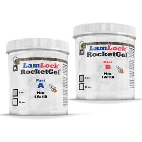 RocketGel - 25 Minute Stone Epoxy for Granite, Quartz, Marble, Tile - Easily Fix Chips, Fill Cracks, Repair Defects and Restore Countertops and Tile