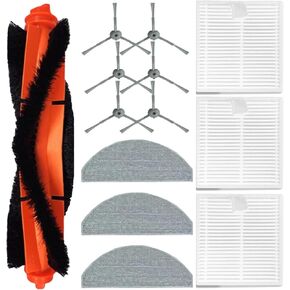 Brush Filter Mop kit Replacement Parts for Honiture V8 Pro Robot Vacuum Accessories 1 Main Brush 6 Side Brush 3 HEPA Filter 3 Mop Pad