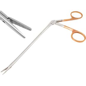 Hartman Alligator Micro Forceps Precise ENT Procedures with Alligator Ear Forceps - Curved Jaw Design, Non-Slip Grip Handle, Fine-Tip by Artman Instruments (5.5 Inches)