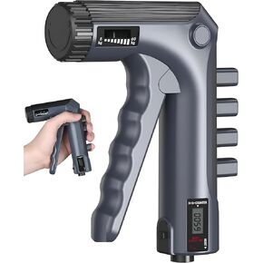 Grip Strength Trainer with Finger Exerciser 2 in 1, Digital Counter Adjustable Hand Grip Strengthener, Forearm Strengthener Wrist Exerciser