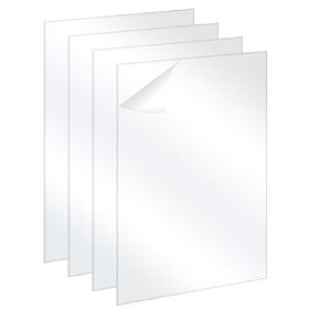 4 Packs 18x24 inch Plexiglass Sheets, 0.04 inch Thick Clear Plastic Transparent Sheet for Crafting Projects, Display Cases, Picture Frame Replacement