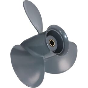 Boat Outboard Propeller for Honda Engines, 9 1/4x10 9.25x10 Pitch Aluminum Boat Propeller, 8/9.9/15/20 Hp, 8 Tooth Spline Boat Motor Props, 3 Blades, OEM No.58130-ZV4-010AH, RH (Right Hand Rotation)