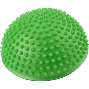 Keenso Foot Massage Ball, 8 Colors PVC Inflatable Half Yoga Balls Massage Point Fitball Exercises Trainer Fitness Balance Ball (Green) Yoga/Workout Clothing