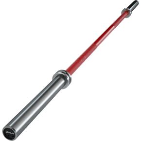 SNODE Barbell Olympic Bar 6.6ft /7ft, Medium Volcano Knurl, Hybird Bearing, Hard Chrome & Ribbed Sleeve | Multiple options