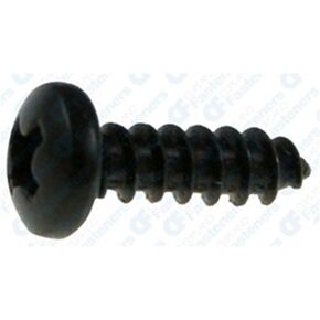 100#4 X 3/8" Black Oxide Phillips Pan Head Tapping Scr