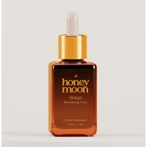 Honey Moon Revitalizing Drops for Energy Boost, Mood, Brain Function+ | Organic Honey, Shilajit, Magnesium, L-Tyrosine, Fulvic Acid, Ocean Trace Minerals Supplement
