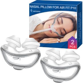 2 Packs Replacement Nasal Pillows for Airfit P10 Medium, Lighter Weight and Better Seal, Replacement CPAP Supplies with Softer Silicone