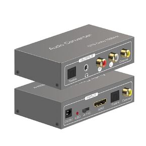 VPFET Audio Converter HDMI ARC Adapter Digital to Analog Stereo DAC Coaxial Optical ARC Input to Coaxial/Optical/L/R or 3.5 mm Jack Output for TV
