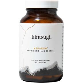 Kintsugi KeraNew Nourishing Hair Complex- Help Combat Signs of Aging Hair, Supplement for Strong, Voluminous Strands- Supports Healthy, Fuller Looking Hair w/ Keratin, Collagen, & Biotin (60 Capsules)