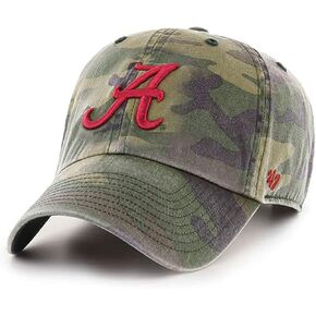 47 Alabama Hat (UA Crimson Tide) Mens Womens Clean Up Adjustable Cap, Camo, One Size