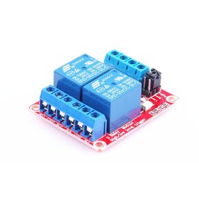 5V 2-Channel Relay Module with Optocoupler Relay Relay Board High and Low Trigger with LED Load 10A DC 30V AC 250V for PLC Automation Control, Industrial System Control