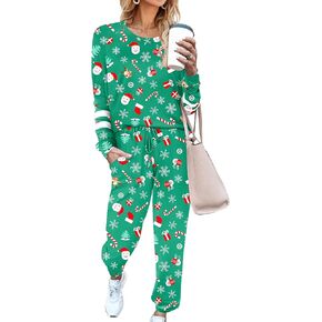 Ekouaer Sweatsuits Womens Loungewear Set Tracksuit Long Sleeve Pajamas Set with Pockets 2 Piece Outfits Lounge Sets