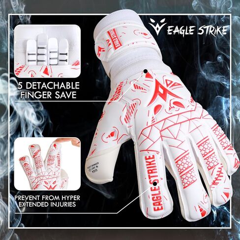 Soccer Goalie Gloves - Fingers Protection, Sizes 5 to 11, 4mm German Giga Latex Pro-Level Gloves in Saudi Arabia