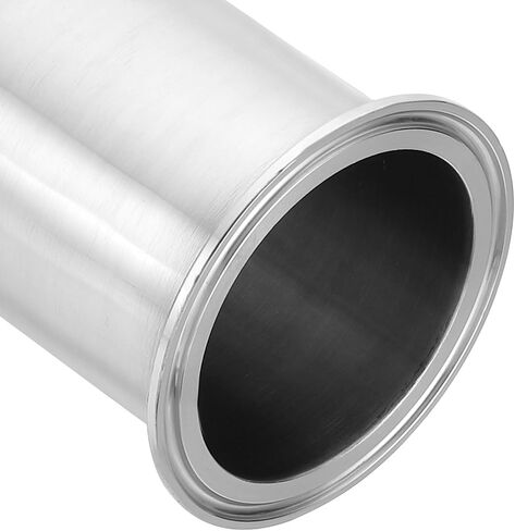 PATIKIL 2 1/2in OD Tri Clamps Tube, Sanitary Tri Clamps Spool Tube with 3in Ferrule Ends Sanitary Exhaust Pipe Tubing Flange Ferrule 304 Stainless Steel for Brewery,100mm/3.94in L in Saudi Arabia