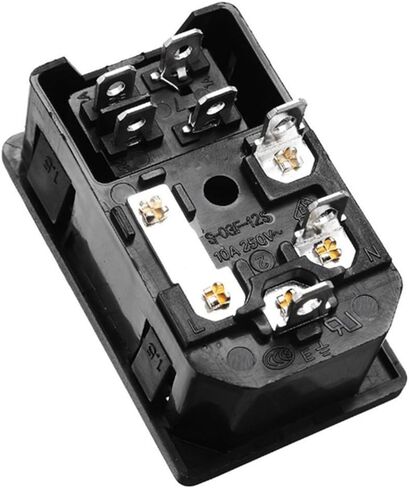 2 مجموعات IEC320 C14 مدخل وحدة موصل الصمامات التبديل ذكر مقبس الطاقة - الضوء الأخضر، AC 250V 10A in Saudi Arabia
