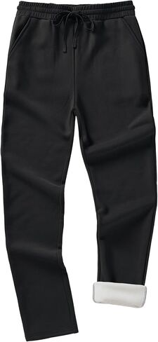 Weintee Men's 36" Inseam Tall Fleece Pants Sherpa Lined Sweatpants Long Length in Kuwait