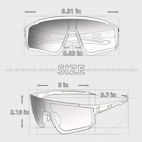 Polarized Sports Sunglasses for Men, Mens Sun glasses UV Protection for Cycling Fishing Driving Running in Saudi Arabia