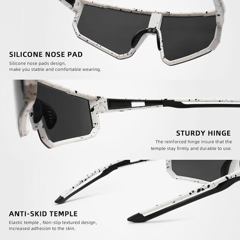 Polarized Sports Sunglasses for Men, Mens Sun glasses UV Protection for Cycling Fishing Driving Running in Saudi Arabia