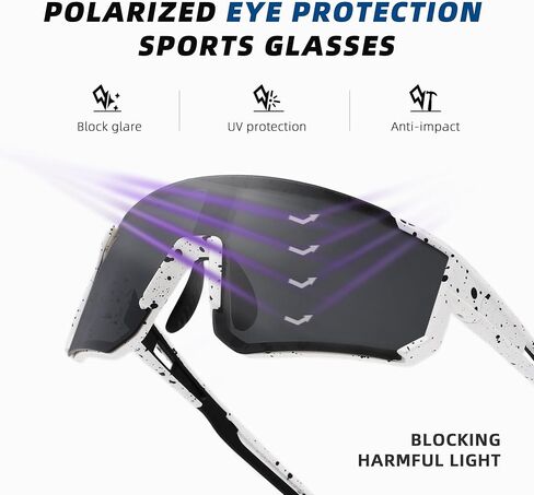 Polarized Sports Sunglasses for Men, Mens Sun glasses UV Protection for Cycling Fishing Driving Running in Saudi Arabia