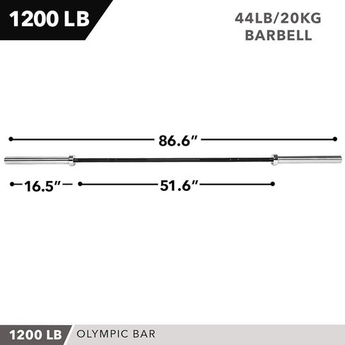Olympic Barbell 2", 700 OR 1200 Pound Capacity Option, 7’ by D1F for Weightlifting, Bench Press, Bodybuilding, Powerlifting - Durable Crossfit Bar - Heavy-Duty Steel Bars, Holds 2" Plates in Saudi Arabia