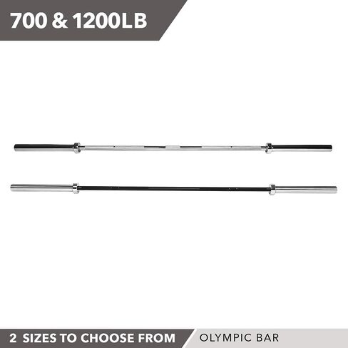 Olympic Barbell 2", 700 OR 1200 Pound Capacity Option, 7’ by D1F for Weightlifting, Bench Press, Bodybuilding, Powerlifting - Durable Crossfit Bar - Heavy-Duty Steel Bars, Holds 2" Plates in Saudi Arabia