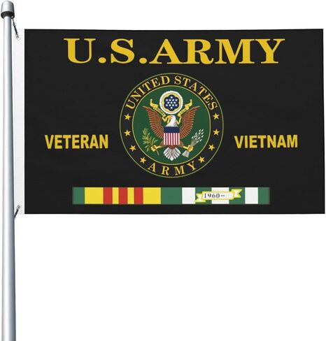 Us Army Vietnam Veteran Flag Brass Grommets Vivid Color 3x5 Ft Garden Decoration Outdoor Decoration Holiday Decoration Farm Decoration Anniversary Decoration in Saudi Arabia