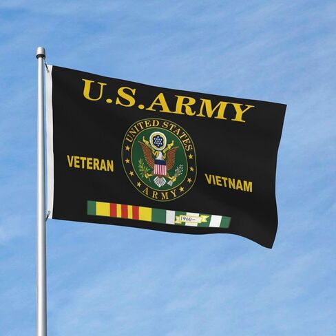 Us Army Vietnam Veteran Flag Brass Grommets Vivid Color 3x5 Ft Garden Decoration Outdoor Decoration Holiday Decoration Farm Decoration Anniversary Decoration in Saudi Arabia