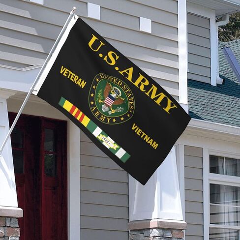 Us Army Vietnam Veteran Flag Brass Grommets Vivid Color 3x5 Ft Garden Decoration Outdoor Decoration Holiday Decoration Farm Decoration Anniversary Decoration in Saudi Arabia