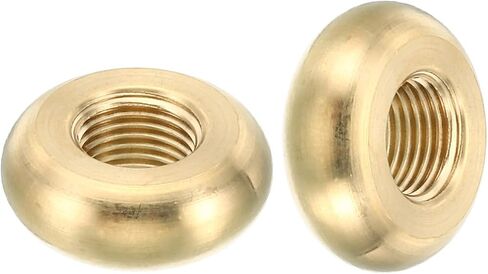 PATIKIL M10x1 Round Locknut, 5 Pack Solid Brass Edge Flat Nut Thin Screw Lock Nut for Furniture Lamp Light, 22mmx6mm in Saudi Arabia