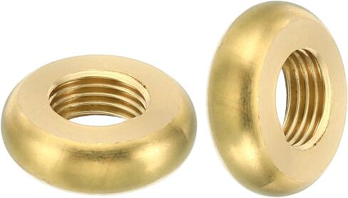 PATIKIL M10x1 Round Locknut, 5 Pack Solid Brass Edge Flat Nut Thin Screw Lock Nut for Furniture Lamp Light, 22mmx6mm in Saudi Arabia
