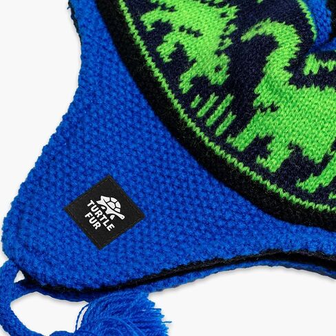 Turtle Fur Kids Boys Dr. Dino Fleece Lined Dinosaur Earflap Beanie in Kuwait