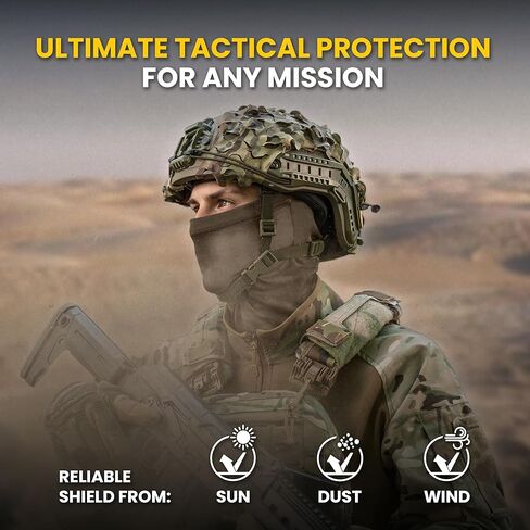 قناع الوجه بالاكلافا للرجال والنساء من إم-تاك - قناع الوجه الكامل للدراجة النارية - قناع شيستي - بالاكلافا التكتيكية (أخضر الحارس) in Kuwait