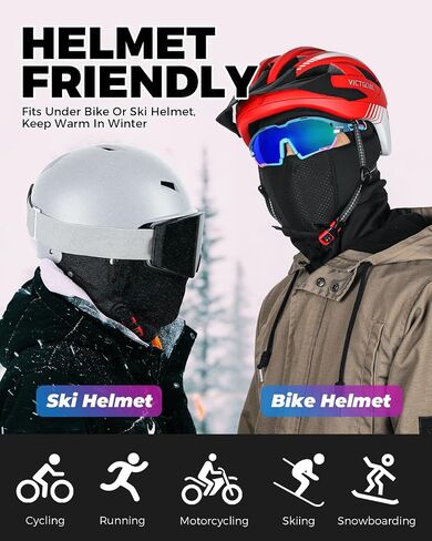 VICTGOAL Winter Ski Mask for Men Thermal Fleece Balaclava Face Mask Windproof for Cycling Motorcycle Snowboard in Saudi Arabia