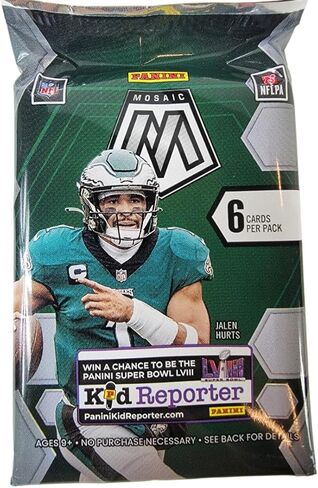 حزمة قيمة 2023 Panini Mosaic Football NFL Blaster مع 6 بطاقات تداول + محمل علوي! بطاقات الشوارع! in Kuwait