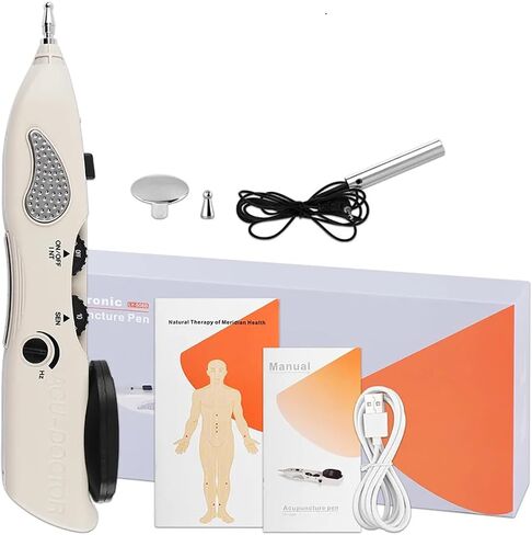 Electronic Acupuncture Pen Pain Relief Therapy Meridian Pen Find Acupoints Automatically with 3 Massage Heads Rechargeable Point Detector in Saudi Arabia