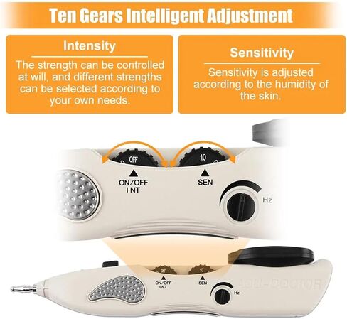 Electronic Acupuncture Pen Pain Relief Therapy Meridian Pen Find Acupoints Automatically with 3 Massage Heads Rechargeable Point Detector in Saudi Arabia
