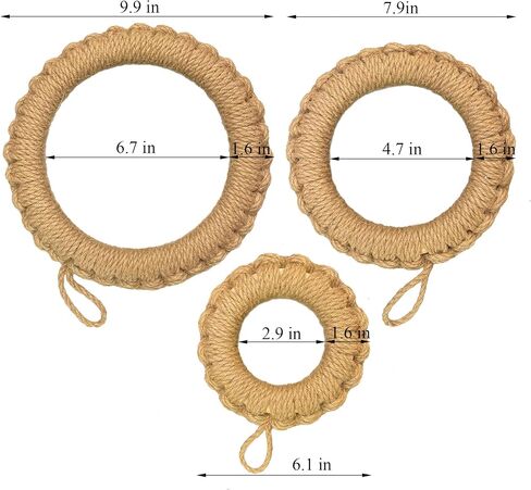Trivets for Hot Dishes Round Jute Woven Trivet Set 3, Handwoven Trivet Mat for Duch Oven, Hot Pots, Pans, Teapot and Tabletop in Saudi Arabia