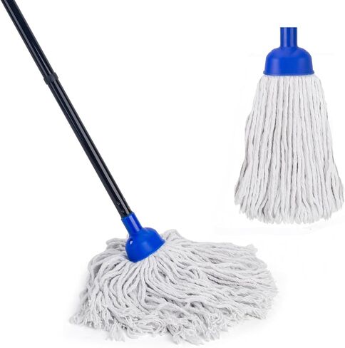 KeFanta Mop for Floor Cleaning,2 Pcs Cotton String Wet Mops Replacement Head Refill Compatible with Microfiber Cloth Mop & 0.8" Diameter Mop Handle(1 Handle & 2 Mop Heads) in Saudi Arabia