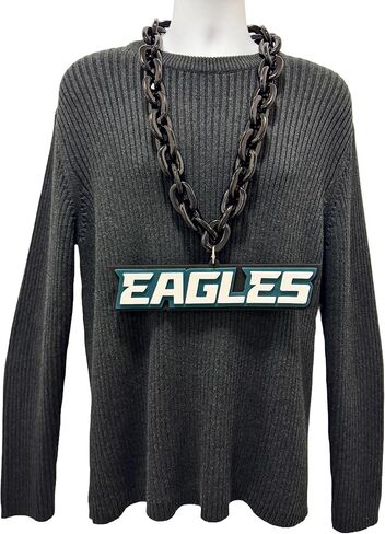 aminco Philadelphia Eagles Wordmark NFL Fan Chain, Black in Saudi Arabia