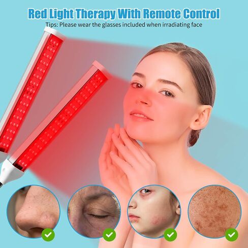 Red Light Therapy, 3 in 1 Deep 660nm,850nm and 940nm Near Infrared Led Red Light with 30-64" Adjustable Height Therapy Lamp for Body,Red Infrared Light with 4 head at Home for Face Pain Skin Back in Saudi Arabia
