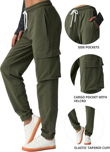 بنطال رياضي من القطن للنساء من SPECIALMAGIC، بنطال رياضي بأربعة جيوب in Kuwait