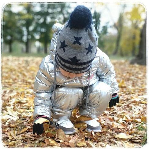 Somaler Toddler Boys Girls Winter Knit Hat with Earflap Kids Baby Fleece Lined Beanie Hat Pom Pom Ski Cap in Kuwait