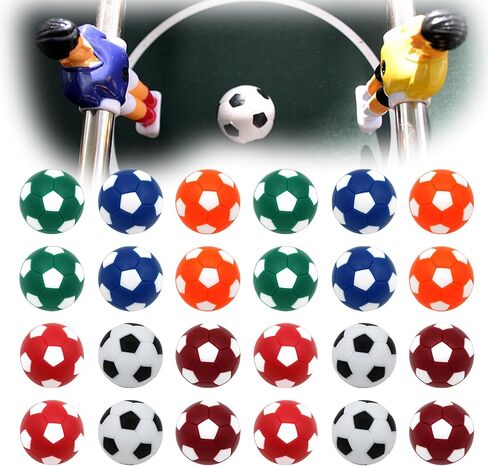 24-Pack Table Soccer Foosball Replacement Balls, Multicolor Tabletop Football Balls for Home Recreation Room Foosball Table in Saudi Arabia