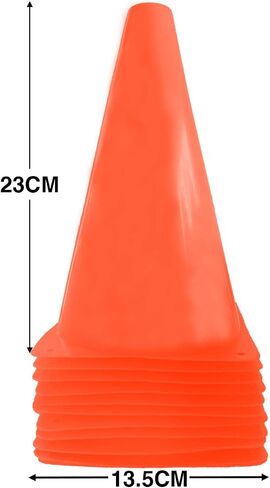 9 inch Soccer Training Cones for Outdoor Activity, Orange Traffic Cones,Plastic Sports Cones in Saudi Arabia