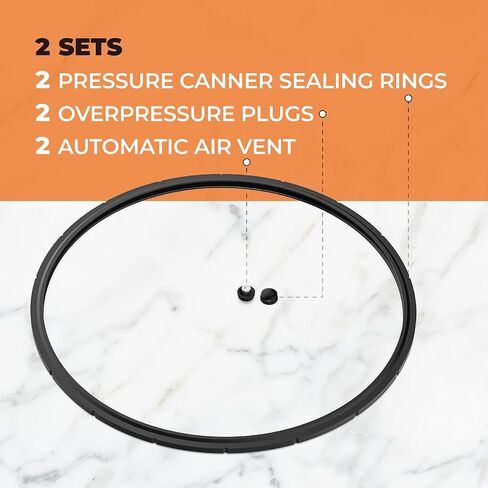 09905 Pressure Canner Sealing Ring Automatic Air Vent/Overpressure Plug Pack Replaces Presto Parts 85141 - Fits Presto Pressure Canner models: 01710, 01740, 01750, 01770, 01780(1Pack) in Saudi Arabia