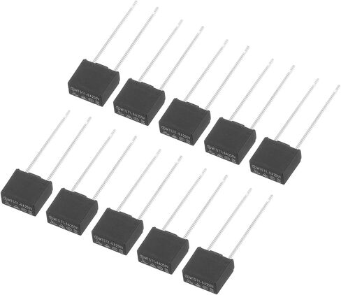 uxcell 20 قطعة DIP شنت مصغرة مربعة بطيئة ضربة مايكرو فيوز للأجزاء الإلكترونية PCB LCD إصلاح، T4A 4A 250V، أسود in Saudi Arabia