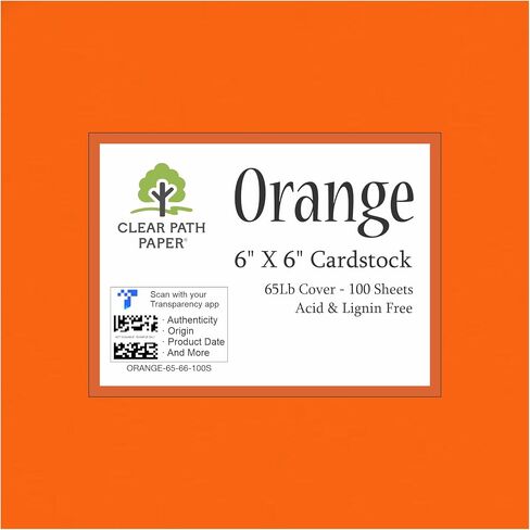 Pumpkin Orange Cardstock - 4 x 4 inch - 65Lb Cover - 100 Sheets - Clear Path Paper in Saudi Arabia