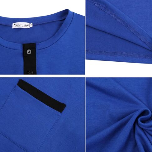 Men Short Sleeve Nightshirt Knee Length Nightgown Cotton Sleep Shirt Lounge Wear in Saudi Arabia
